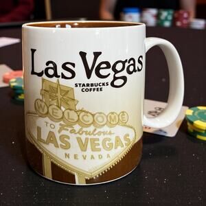 Starbucks Las Vegas Nevada Icon Series Mug 16oz Welcome Sign Coffee Cup EUC